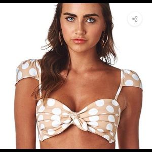 Adorable Polka Dot Canana Bikini Top
